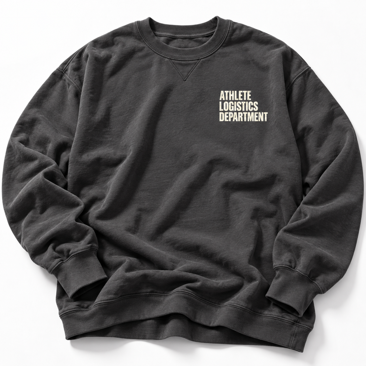 Holding Your Shit Since 5AM asphalt crewneck studio product view