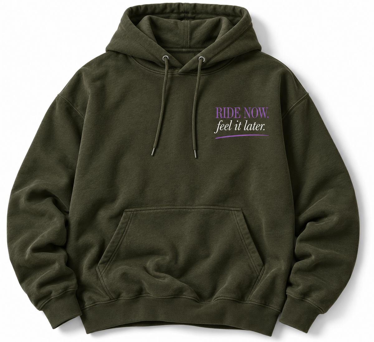 Legs Cooked cycling hoodie front studio view