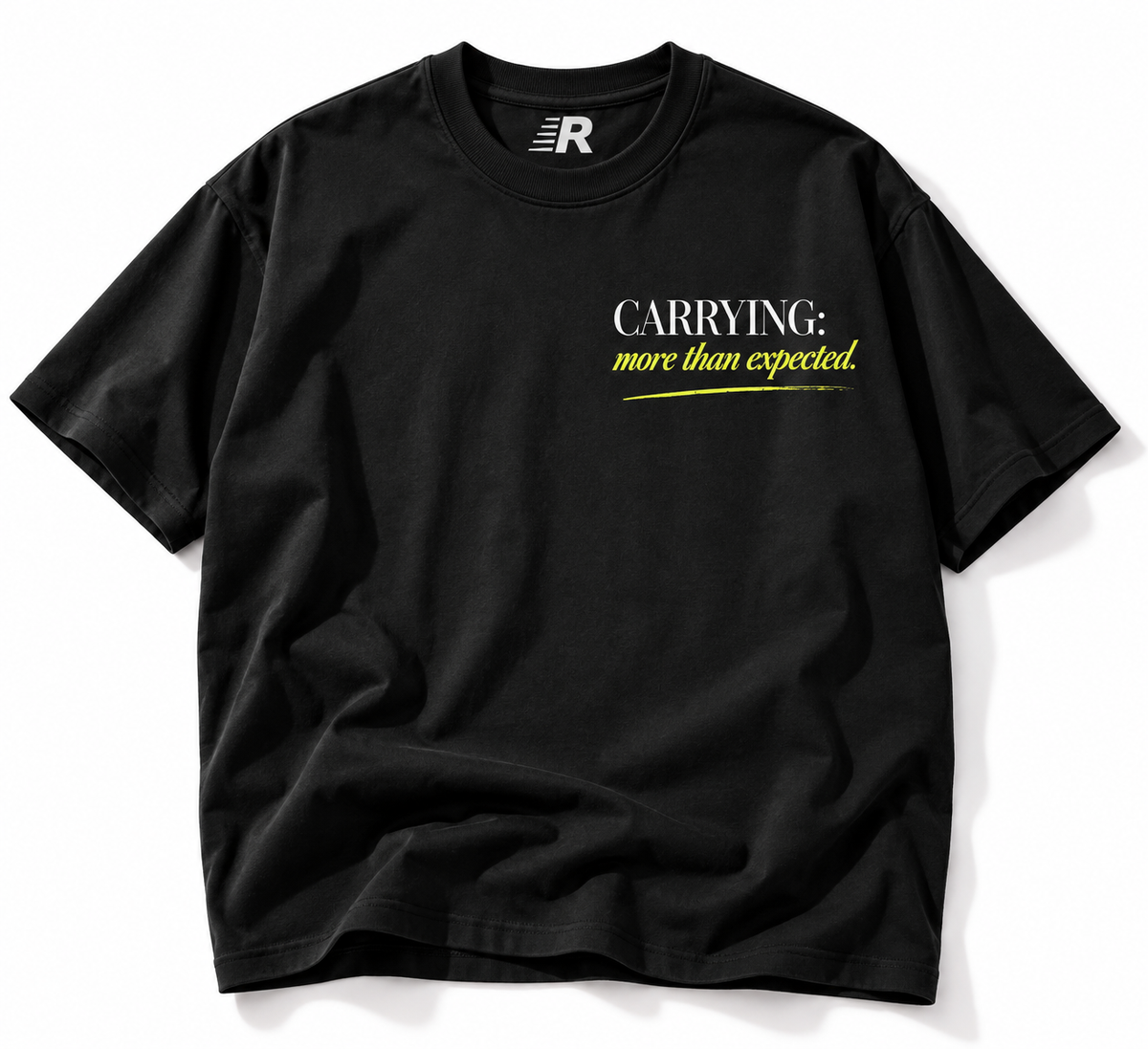 Lifting Heavy Emotionally Otherwise tee front graphic studio view
