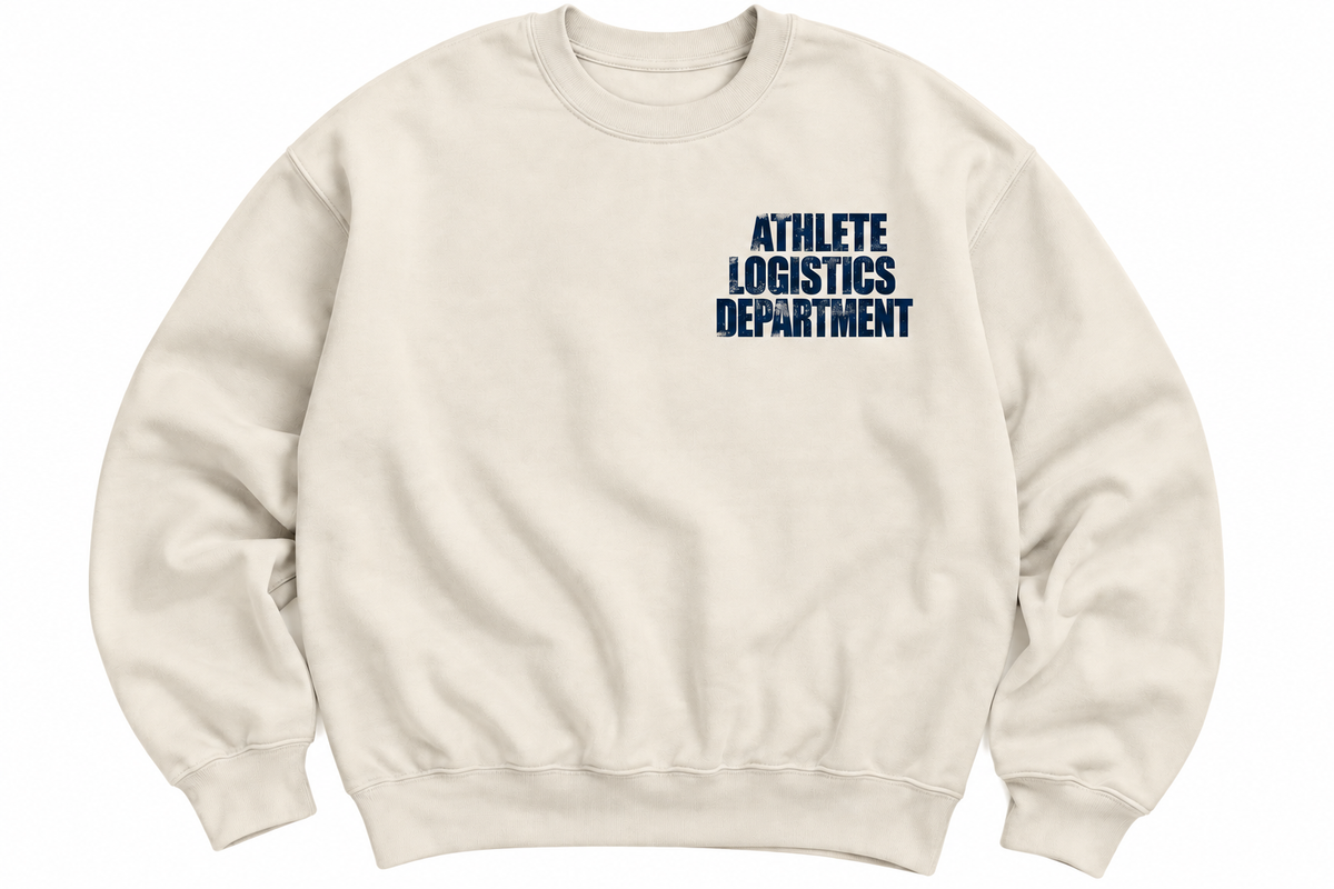 Professional Pack Mule Crewneck front race-day support graphic studio view