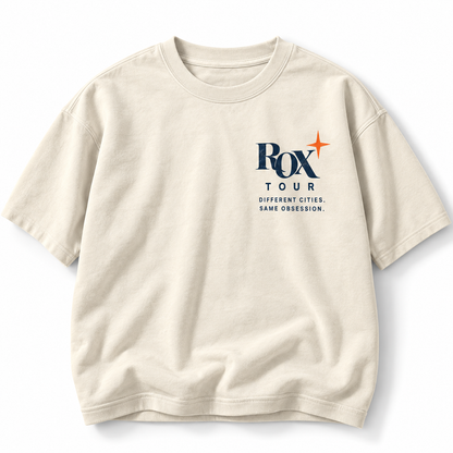 Registered Rox Tour 26 27 tee front studio view