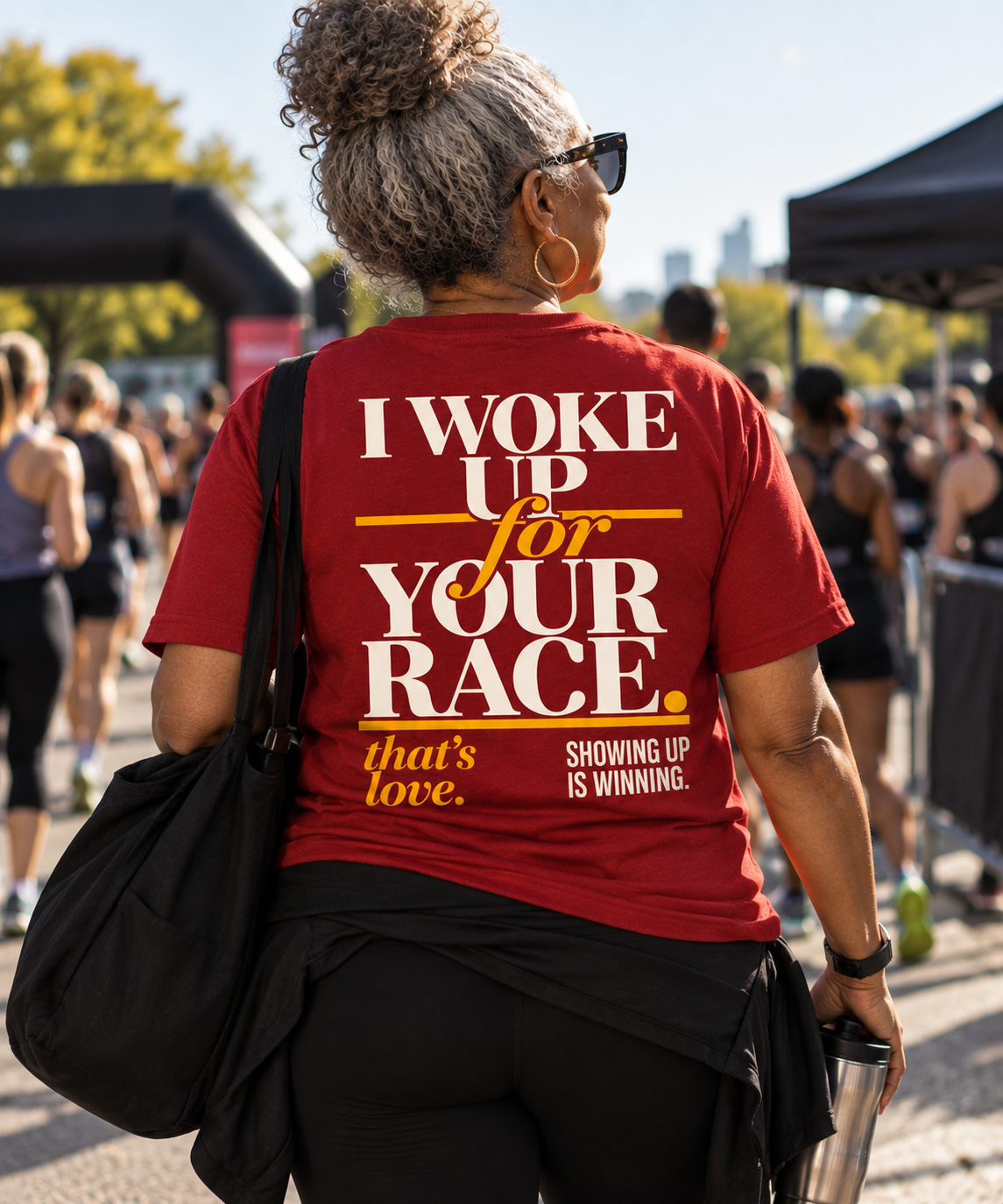 I Woke Up for Your Race Support Crew Tee